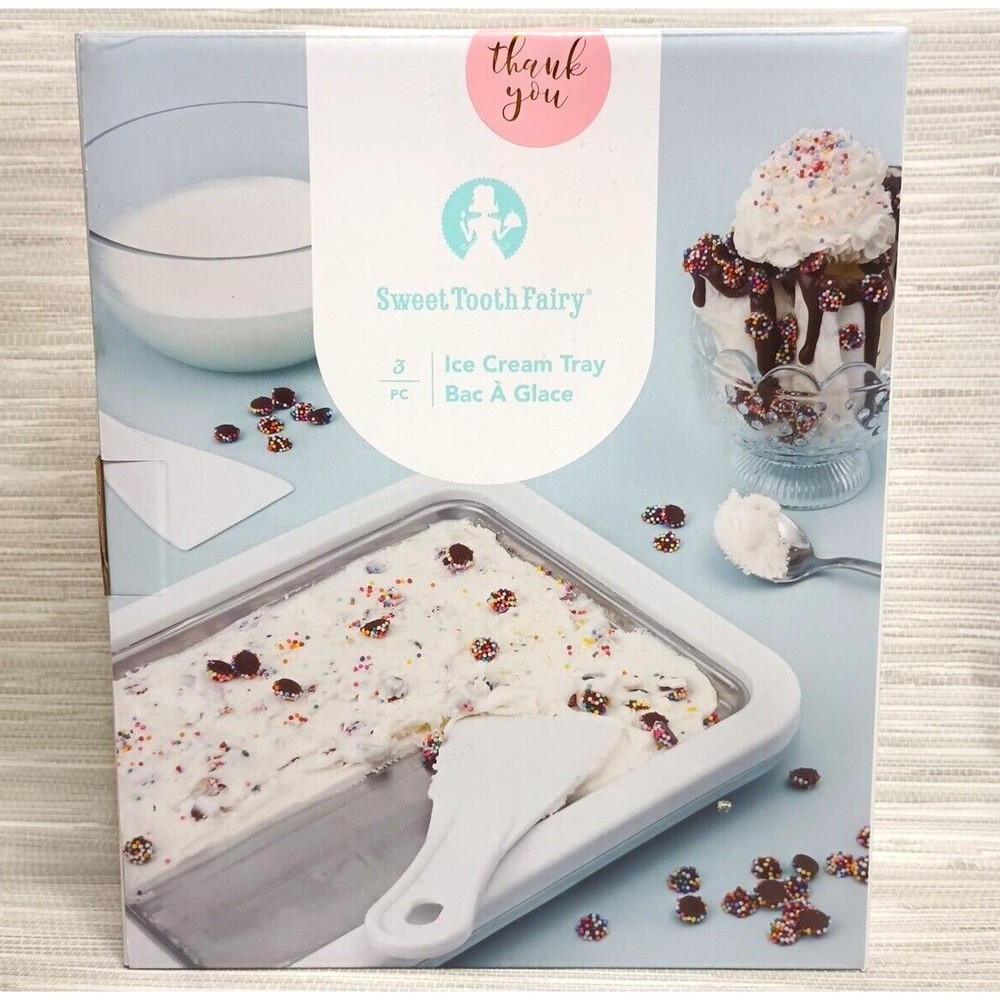 3pc Ice Cream Tray American Crafts Scraper Set Maker Pan Roll Frozen Treat